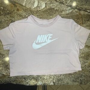 Nike Ladies Light Pink Crop Top
